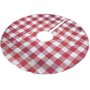Gecontroleerd Plays Red en White Kerstboom Rok