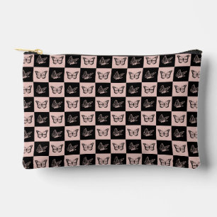 Gecontroleerd roleerd roze en zwart vlinderpatroon etui