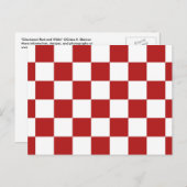 Gecontroleerd rood en wit briefkaart (Voorkant / Achterkant)