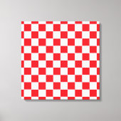 Gecontroleerd rood en wit canvas afdruk (Voorkant)