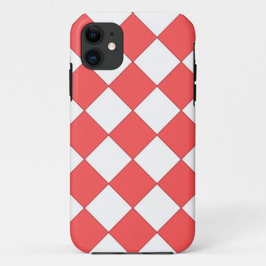 Gecontroleerd rood en wit Case-Mate iPhone case (Achterkant)