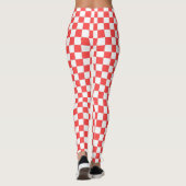 Gecontroleerd rood en wit leggings (Achterkant)