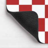 Gecontroleerd Rood en Wit Muismat (Hoek)