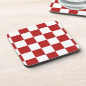 Gecontroleerd rood en wit onderzetter (Linkerzijde)