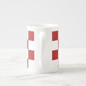 Gecontroleerd rood en wit porselein kop (Achterkant)