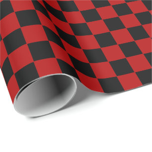 Gecontroleerd rood en zwart cadeaupapier