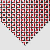 Gecontroleerd rood-wit-zwart-witpapier tissuepapier (Detail)