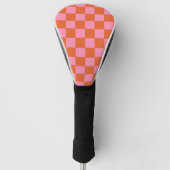Gecontroleerd Sinaasappel en roze Golfheadcover (Voorkant)