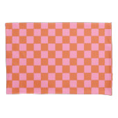 Gecontroleerd Sinaasappel en roze Kussensloop (Voorkant)