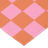 Gecontroleerd Sinaasappel en roze Tafelkleed (Gekanteld)