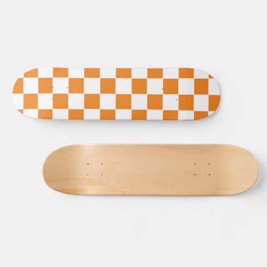 Gecontroleerd Sinaasappel en wit Skateboard (Horizontaal)