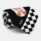 Gecontroleerd Stropdas Servië, mode onder Servisch (Opgerold)