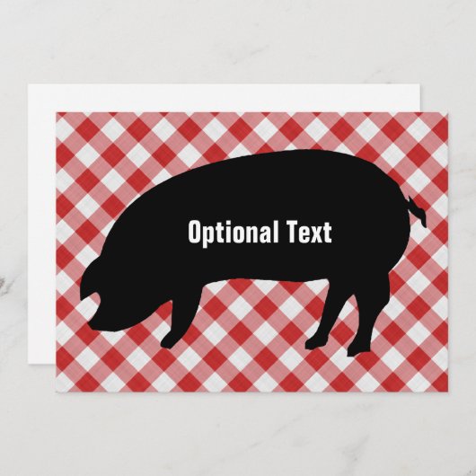 Gecontroleerd varkensweefsel (Pig Silo, Red & Whit Kaart (Voorkant / Achterkant)