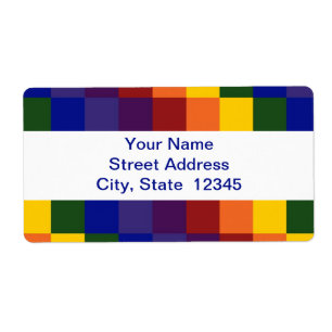 Gecontroleerd verzendlabel regenboog