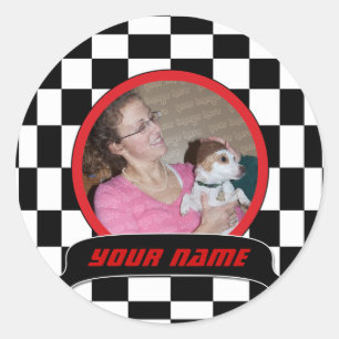 Gecontroleerd vierkant ronde sticker