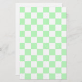 Gecontroleerd Zacht Groen en Wit Briefpapier (Voorkant / Achterkant)