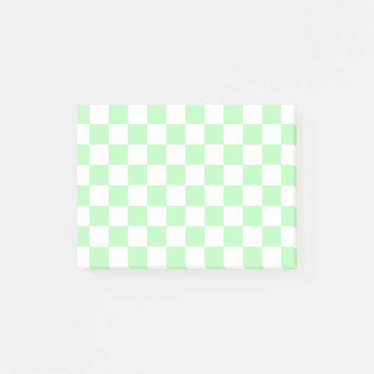 Gecontroleerd Zacht Groen en Wit Post-it® Notes (Voorkant)