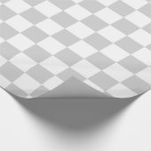 Gecontroleerd Zilver en Wit Cadeaupapier (Hoek)