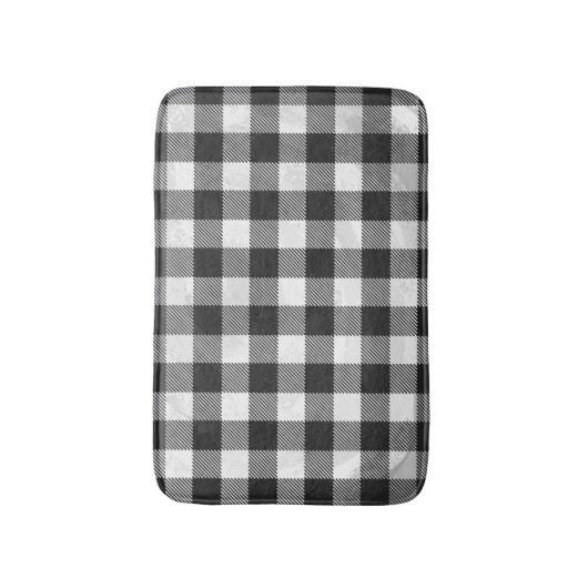 Gecontroleerd, zwart en wit badmat (Voorkant Verticaal)