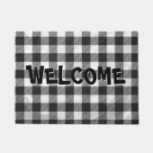 Gecontroleerd, zwart en wit deurmat (Voorkant)