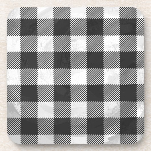 Gecontroleerd, zwart en wit drankjes onderzetter (Voorkant)