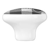 Gecontroleerd, zwart en wit keramische knop (Zijkant)