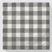 Gecontroleerd, zwart en wit stenen onderzetter (Voorkant)