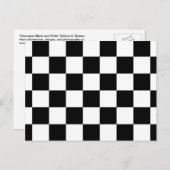 Gecontroleerd zwart-wit briefkaart (Voorkant / Achterkant)