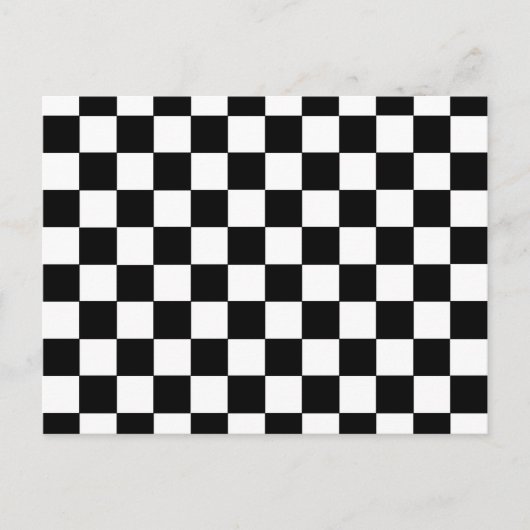 Gecontroleerd zwart-wit briefkaart (Voorkant)