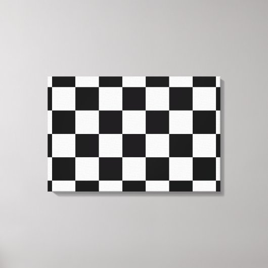 Gecontroleerd zwart-wit canvas afdruk (Voorkant)
