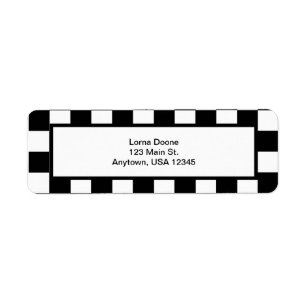 Gecontroleerd zwart-wit etiket