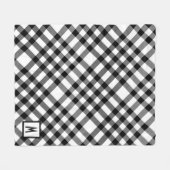 Gecontroleerd zwart-wit fleece deken (Voorkant (Horizontaal))