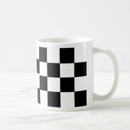 Gecontroleerd zwart-wit koffiemok