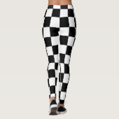 Gecontroleerd zwart-wit leggings (Achterkant)