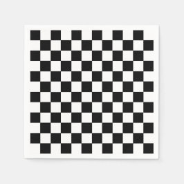Gecontroleerd zwart-wit servetten