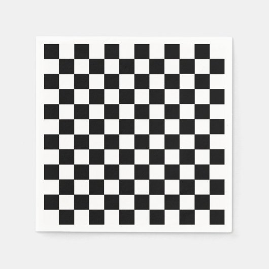 Gecontroleerd zwart-wit servetten (Voorkant)