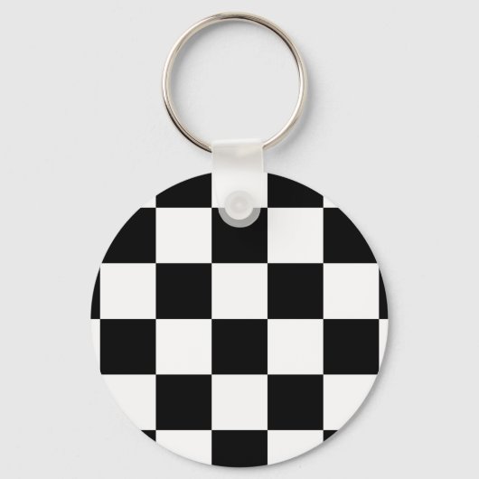 Gecontroleerd zwart-wit sleutelhanger (Voorkant)