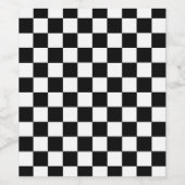 Gecontroleerd zwart-wit wijn etiket (Enkel label)