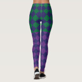 Gecontroleerde Blauwe, paarse en Groene Kleinere L Leggings (Achterkant)