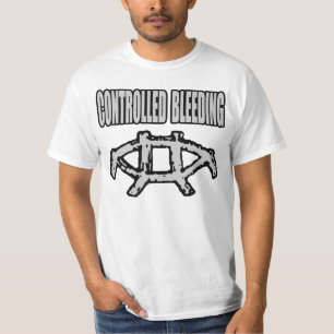 Gecontroleerde bloeding Wax Trax Era Symbool (grij T-shirt
