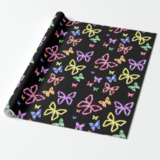 GECONTROLEERDE BUTTERFLIES CADEAUPAPIER (Uitgerold)