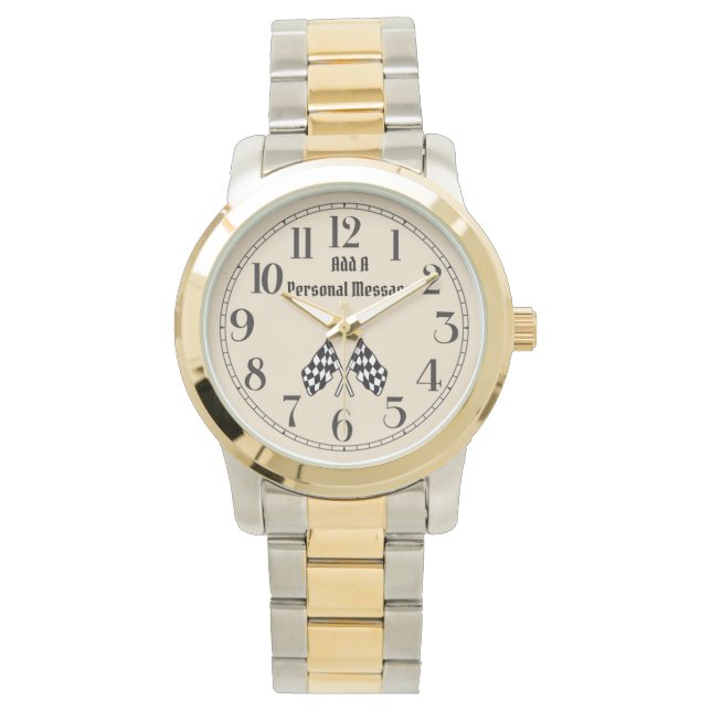 Gecontroleerde Gecontroleerde Vlaggen volgen Horloge (Voorkant)