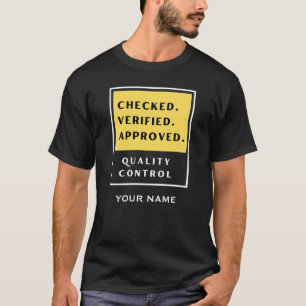 Gecontroleerde Geverifieerde Goedgekeurde Kwalitei T-shirt