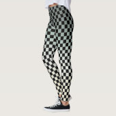 Gecontroleerde grijze en Witte Zonnevaste Leggings (Links)