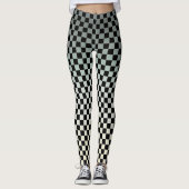 Gecontroleerde grijze en Witte Zonnevaste Leggings (Voorkant)