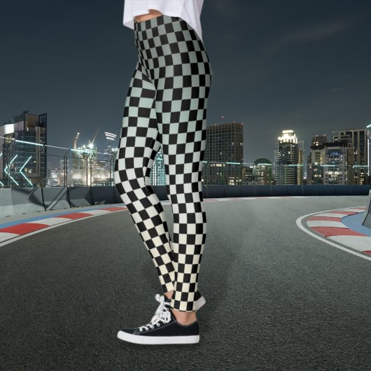 Gecontroleerde grijze en Witte Zonnevaste Leggings