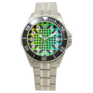 Gecontroleerde illusie (K Face) van Kenneth Yoncic Horloge
