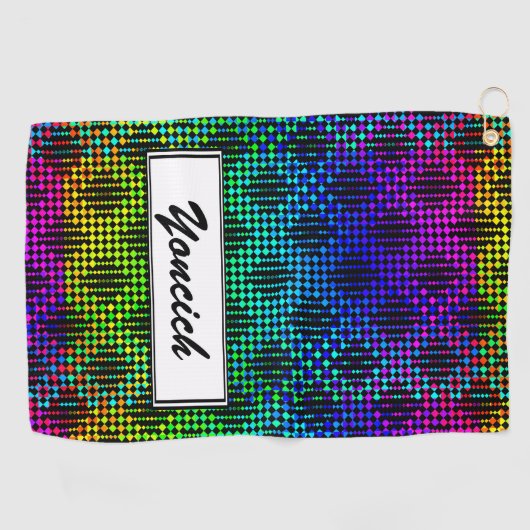 Gecontroleerde Lattice Fence door Kenneth Yoncich Golfhanddoek (Horizontaal)