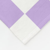 Gecontroleerde Lavender en Wit Fleece Deken (Hoek)