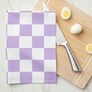 Gecontroleerde Lavender en Wit Theedoek